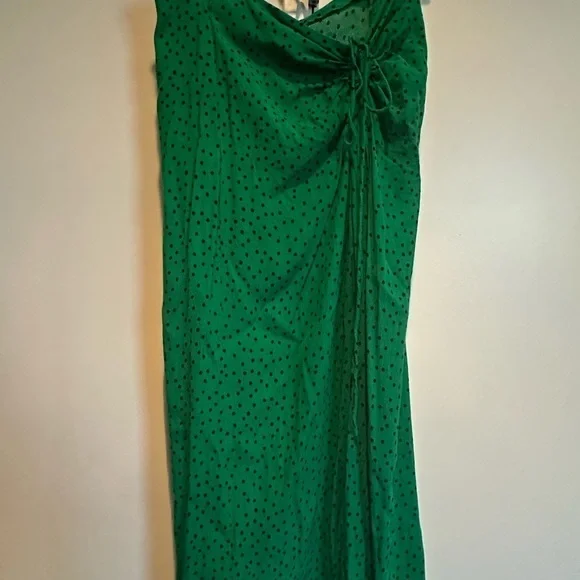 MNG Mango Green polka dot skirt | M - Picture 4 of 5